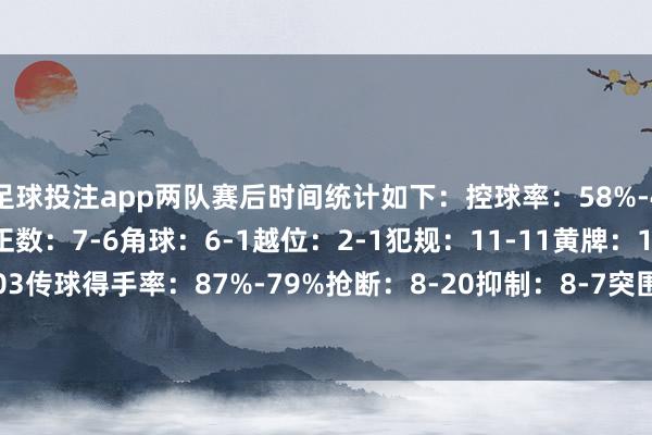 足球投注app两队赛后时间统计如下：控球率：58%-42%射门数：24-9射正数：7-6角球：6-1越位：2-1犯规：11-11黄牌：1-1传球数：538-403传球得手率：87%-79%抢断：8-20抑制：8-7突围：11-17-赌足球app-赌足球app官网入口