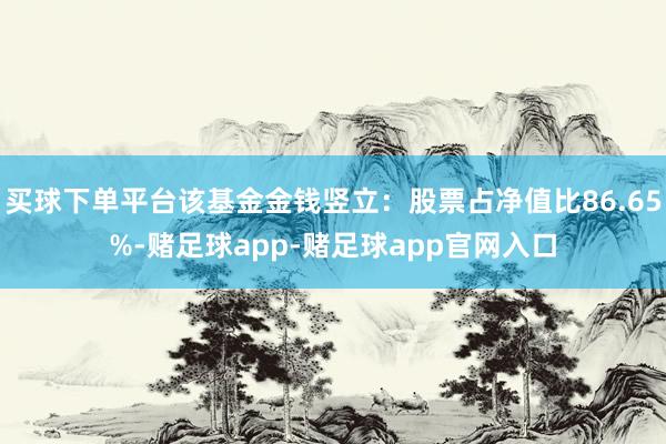 买球下单平台该基金金钱竖立：股票占净值比86.65%-赌足球app-赌足球app官网入口