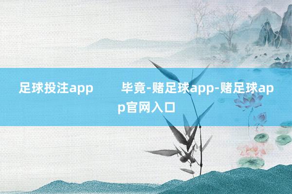 足球投注app        毕竟-赌足球app-赌足球app官网入口