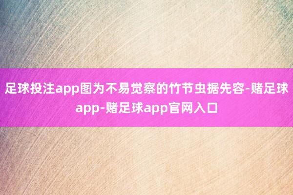 足球投注app图为不易觉察的竹节虫据先容-赌足球app-赌足球app官网入口