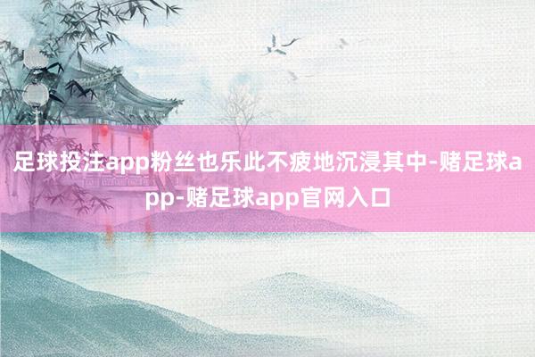 足球投注app粉丝也乐此不疲地沉浸其中-赌足球app-赌足球app官网入口