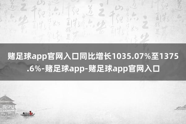 赌足球app官网入口同比增长1035.07%至1375.6%-赌足球app-赌足球app官网入口