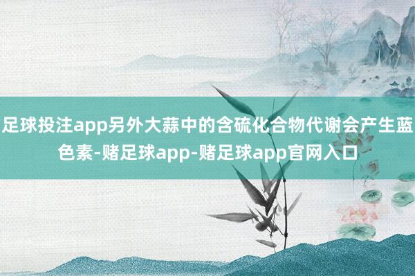 足球投注app另外大蒜中的含硫化合物代谢会产生蓝色素-赌足球app-赌足球app官网入口