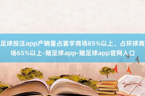 足球投注app产销量占寰宇商场85%以上、占环球商场65%以上-赌足球app-赌足球app官网入口