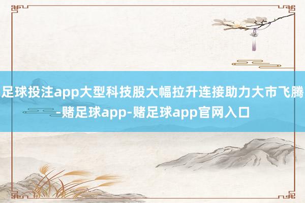 足球投注app大型科技股大幅拉升连接助力大市飞腾-赌足球app-赌足球app官网入口