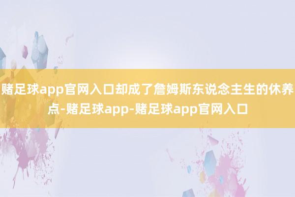 赌足球app官网入口却成了詹姆斯东说念主生的休养点-赌足球app-赌足球app官网入口
